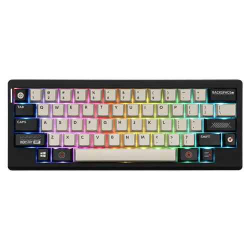 Epomaker Hack59 QMK/VIA HHKB-like Layout Gasket-Mounted Hot-Swap Wired/2.4GHz/Bluetooth 5.0 Wireless Mechanical Gaming Keyboard (Black, Wisteria Linear Switch)