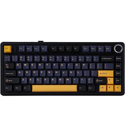 Aula F75 Gasket Mechanical Keyboard, 75% Wireless Hot Swappable Gaming Keyboard with Five-Layer Padding & Knob, Bluetooth/2.4GHz/USB-C, RGB (Thunder Black)