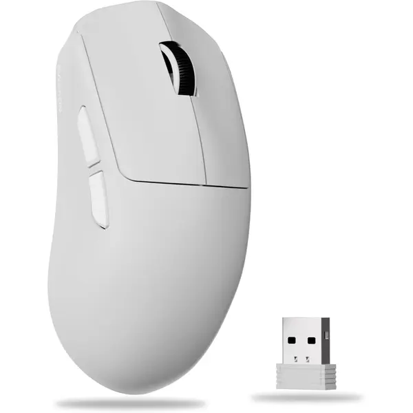 Eweadn X23 Pro Wireless Gaming Mouse, 2.4G/BT5.0/USB-C Esports Gaming Mouse, 800mAh Rechargeable Lightweight Mouse Gaming, 12000 DPI Wireless Mouse with 6 Programmable Buttons,for Laptop/PC/Mac, White