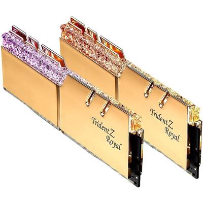 G.Skill Trident Z Royal RGB 16GB (2x8GB) 3600MHz C18 DDR4 DRAM Desktop Memory - Gold