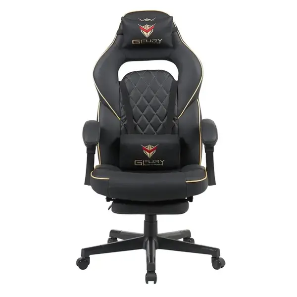 GFury KW-G6404 Gaming Chair with Footrest - Black Gold