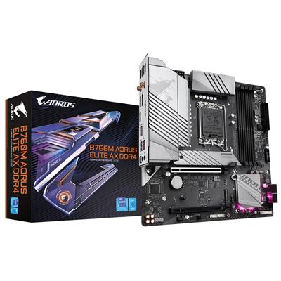 Gigabyte B760M Aorus Elite AX DDR4 Intel 12/13th Gen microATX Motherboard