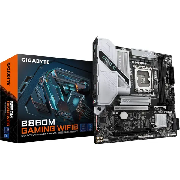 Gigabyte B860 DS3H LGA 1851 ATX Motherboard, Intel B860 Express Chipset, 4x DDR5 DIMM Slots, Up to 256GB Max Memory, 1x PCIe 5.0 x16, 2x M.2 Slots