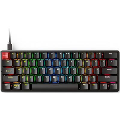 Glorious GMMK 60% Percent Compact Custom Gaming Keyboard - USB C Wired Mechanical Keyboard, RGB Hot Swappable Switches & Keycaps, Metal Top Plate - Black (Box Open)