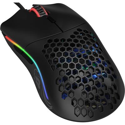 Glorious Model O Wired Gaming Mouse 67g Superlight Honeycomb Design, RGB, Pixart 3360 Sensor, Omron Switches, Ambidextrous - Matte Black (Box Open)