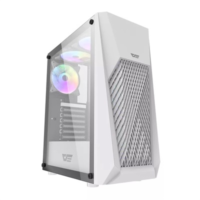 DarkFlash DK150 RGB Mid-Tower ATX Case - White