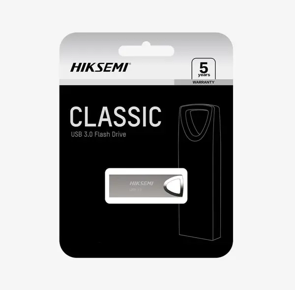 HikSemi Classic M200 32GB USB 3.0 Classic Metal Flash Drive, Silver