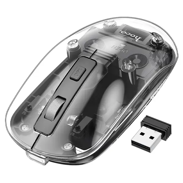 HOCO GM29 – Mysterious Dual-Mode Silent Wireless Mouse (Black)
