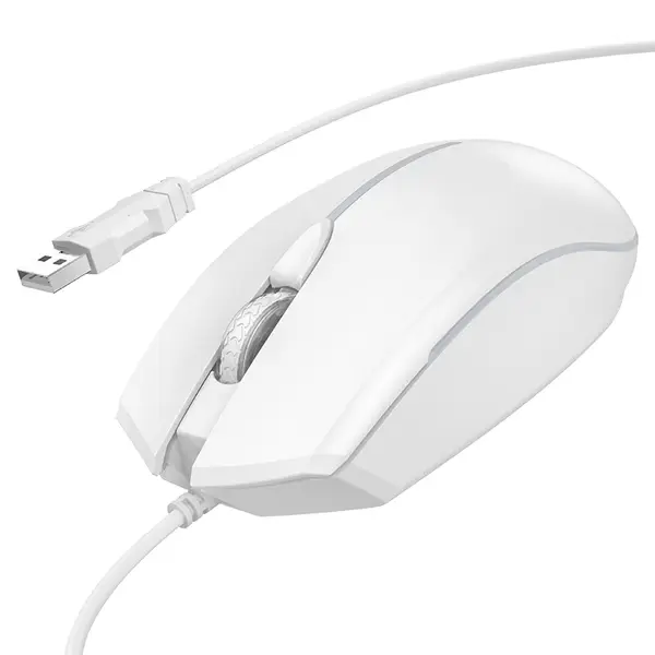HOCO GM37 – Wonderful Gaming Luminous Wired Mouse (White)