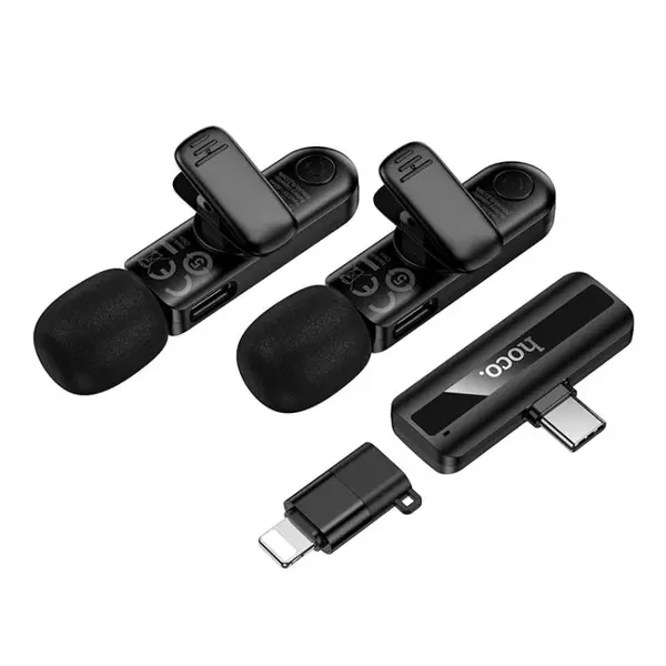 HOCO L20A – Fair Dual-Mic Wireless Lavalier Microphone (iP/Type-C)