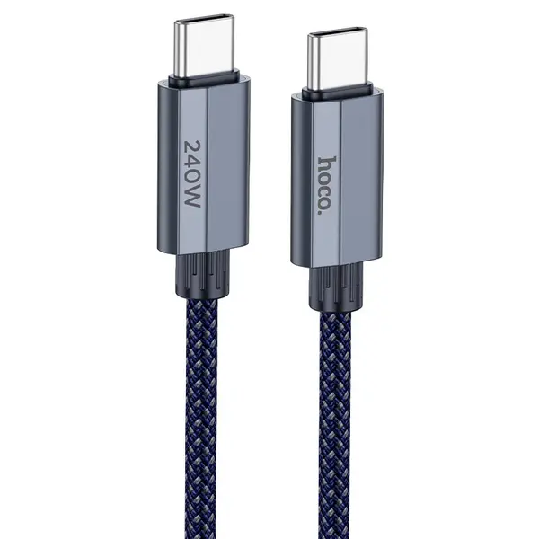 HOCO U134 – Primero 240W Charging Data Cable Type-C to Type-C (1.8M) - Dark Blue