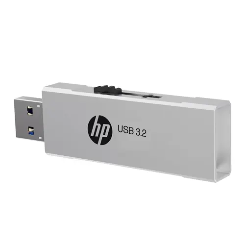 HP 818w 256GB USB 3.2 Flash Drive Silver Metal Slide