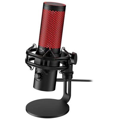HyperX QuadCast 2 USB Microphone for Gaming, Streaming and Podcasting, with On-Board Controls, LED Lighting, Removable Shock Mount, PC, Mac, PS5, PS4, USB-C - Black (Box Open)