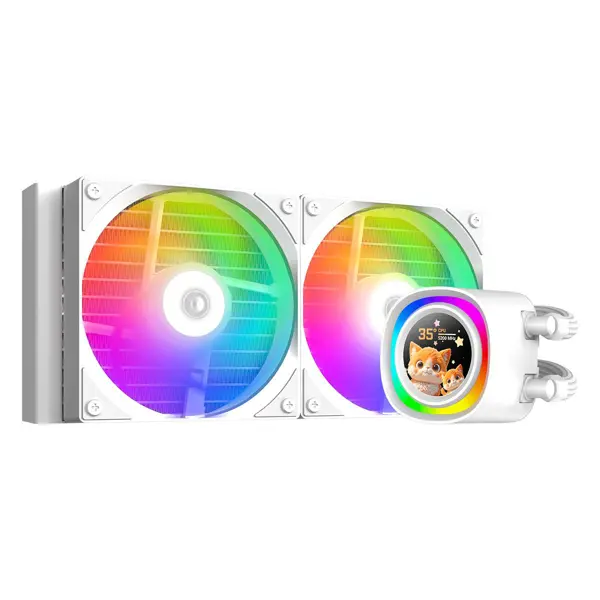 ID-Cooling FX240 LCD ARGB AIO 240mm Liquid CPU Cooler - White
