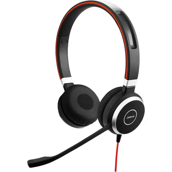 Jabra Evolve 40 Professional Wired Headset, Stereo, UC-Optimized – Telephone Headset for Greater Productivity, Superior Sound for Calls and Music, 3.5mm Jack/USB Connection, All-Day Comfort Design