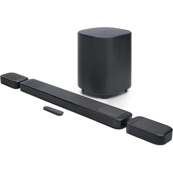 JBL Bar 1000MK2 7.1.4 Channel Soundbar System with Detachable Surround Speakers, MultiBeam 3.0, Dolby Atmos and DTS:X, 480W RMS with 10" Sub & Works with Voice Assistant-Enabled Speakers (Black)