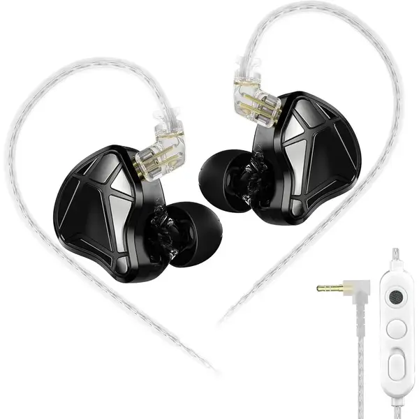KZ Axas Gaming Earbuds Wired with Mic for PS4 PC Xbox PS5, Noise Isolation IEM for Gaming with Low Latency, Comfort-Fit Earphones for Laptop, Consoles and Mobile (Mix Color)