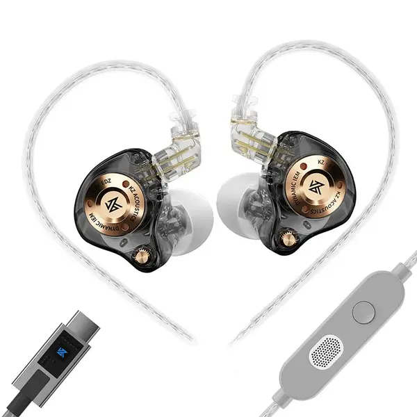 KZ EDZ Gaming Earbuds IEM In-Ear Monitor Earphones - Type-C with Mic (Mix Color)