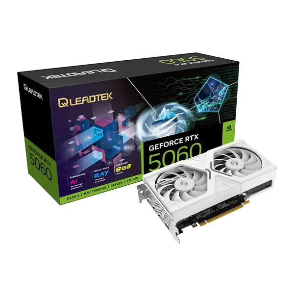 Leadtek WinFast GeForce RTX 5060 Hurricane 8GB White Graphics Card