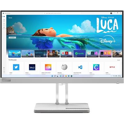 Lenovo L22e-40 Monitor, 21.45” Display, Full HD Resolution, 250 nits Brightness, 75Hz Refresh Rate, VA Panel, AMD FreeSync, HDMI and VGA Ports, Tilt-Adjustable Stand, Natural Low Blue Light, Cloud Grey
