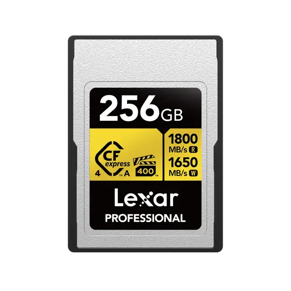 Lexar Gold Series CFexpress Type-A 256GB CFexpress Card - CFexpress Type A Card with 1800MB/s Read, 1650MB/s Write for 8K Video, Photography and Data Storage