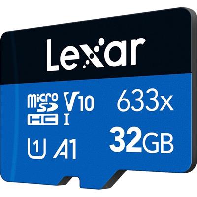 Lexar High-Performance 633x 32GB microSD Card, UHS-I, C10, U1, A1, Full HD, 4K, Up To 100MB/s Read Memory Card, for Smartphones, Tablets, and Action Cameras