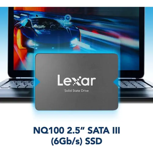 Lexar NQ100 240GB SSD 2.5 Inch SATA III Internal Solid State Drive, Up to 550MB/s Read, Gray