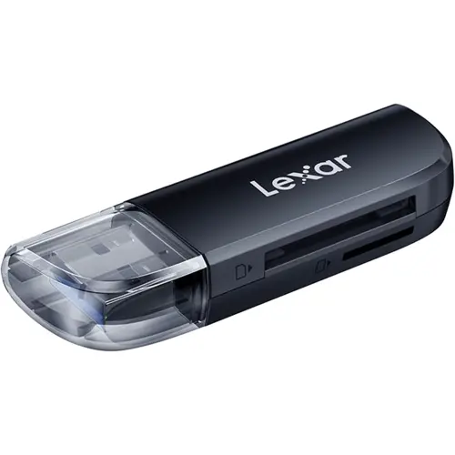 Lexar RW300 Dual Slot USB-A Reader, USB 3.2 Gen 1 Up to 104MB/s, USB-A for SD/MicroSD/SDHC/SDXC Camera Card Reader Adapter, OTG MicroSD Card Reader for PC/Laptop/Tablet