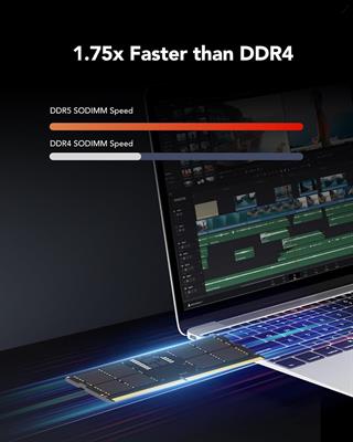 Lexar SODIMM 16GB (1x16GB) 5600MHz C46 DDR5 RAM, 262-Pin DDR5 SODIMM Laptop RAM, High-Performance Gaming DRAM SO-DIMM for Laptop Memory/All-in-one Intel NUC Mini-PC, 1.1V, CL46-45-45-90