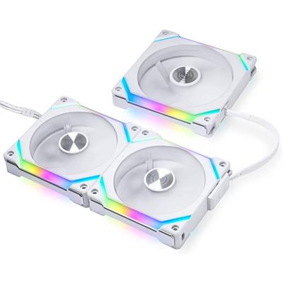 Lian Li Uni Fan SL120 V2 ARGB 120mm Case Fan - Triple Pack - White