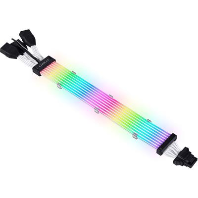 Lian Li Strimer Plus V2 12VHPWR to 3x8 Pin 335mm Extension ARGB Cable, 8x Light Guide
