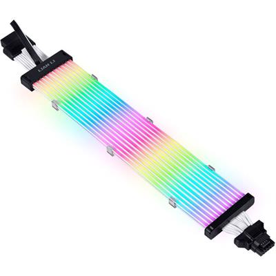 Lian Li Strimer Plus V2 12VHPWR to 12VHPWR 320mm Extension ARGB Cable, 12x Light Guide