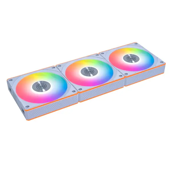Lian Li UNI Fan CL120 ARGB 120mm PWM Fans - Triple Pack (Reverse Blade), 2.4 GHz Wireless Signal RGB & PC Case Fans Control, Daisy-Chain, Controller Included and Required - White