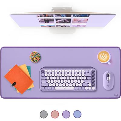 Logitech Desk Mat - Studio Series, Multifunctional Large Desk Pad, Extended Mouse Mat, Office Desk Protector with Anti-Slip Base, Spill-Resistant Durable Design, in Lavender