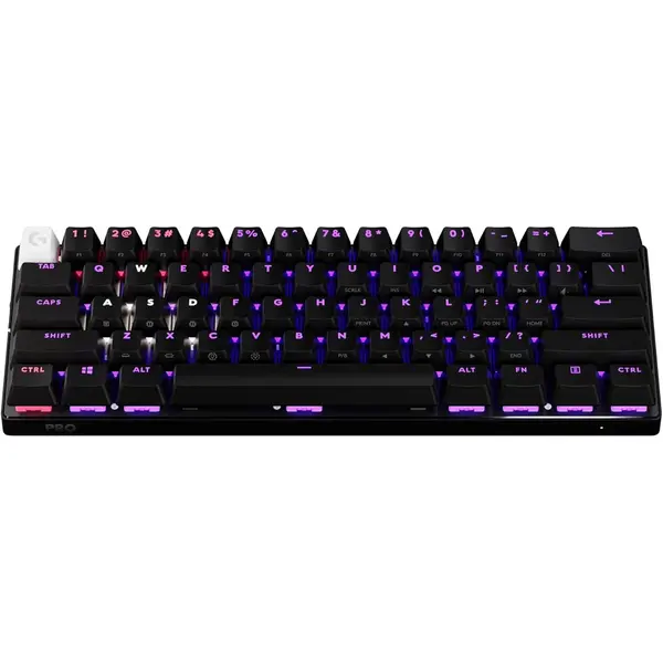 Logitech G Pro X 60 Lightspeed Wireless Gaming Keyboard, Ultra Compact TKL 60% Mechanical Keyboard for Windows PC, LIGHTSYNC RGB, Dual-Shot PBT Keycaps, GX Optical Tactile Switches - Black