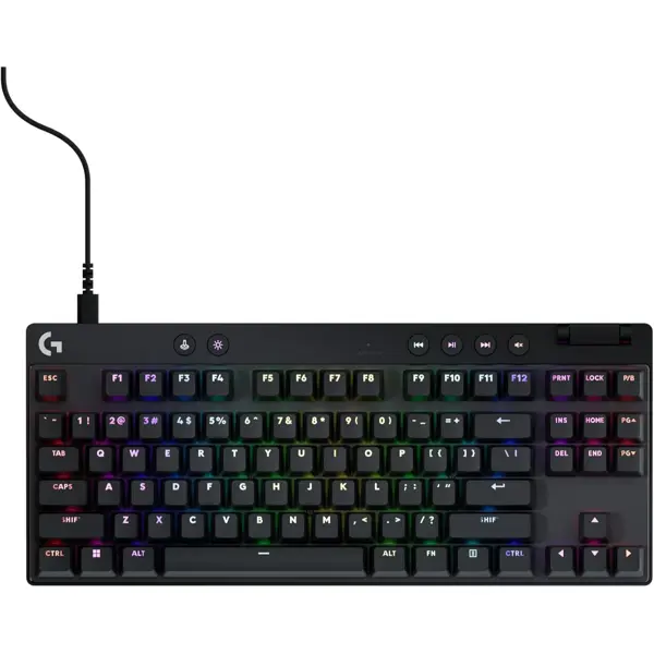 Logitech G Pro X TKL Rapid Tenkeyless Wired Gaming Keyboard with Magnetic Analog Switches, RGB - Black