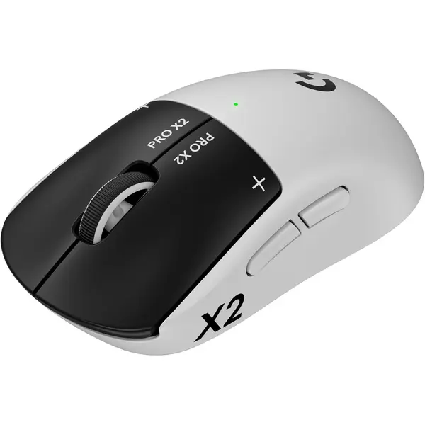 Logitech G PRO X2 Superstrike Wireless Gaming Mouse: Customizable Rapid Trigger Magnetic Analog Switches, Adjustable Click Haptics, 61g Ultra Lightweight, USB-C, <8K Polling, for PC/Mac - Black/White