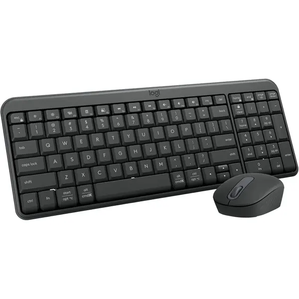 Logitech MK250 Bluetooth Wireless Mouse and Keyboard Combo: Fast & Easy Connectivity, Compact Wireless Keyboard, Ambidextrous Mouse, Durable Build - Windows/MacOS - Graphite