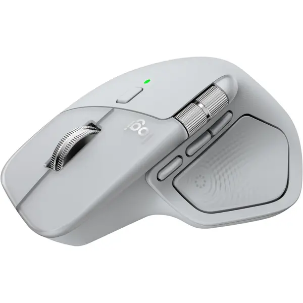 Logitech MX Master 4 for Mac, Ergonomic Bluetooth Mouse with Advanced Performance Haptic Feedback, Ultra-Fast Scrolling, USB-C Charging, MacOS, iPadOS, Windows - Pale Gray