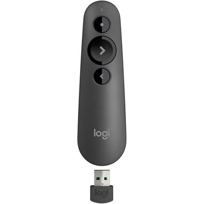 Logitech R500 Laser Presentation Remote Clicker with Dual Connectivity Bluetooth or USB for Powerpoint, Keynote, Google Slides, Wireless Presenter