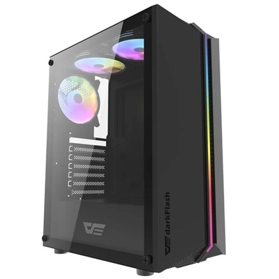 DarkFlash DK151 RGB Mid-Tower ATX Case - Black
