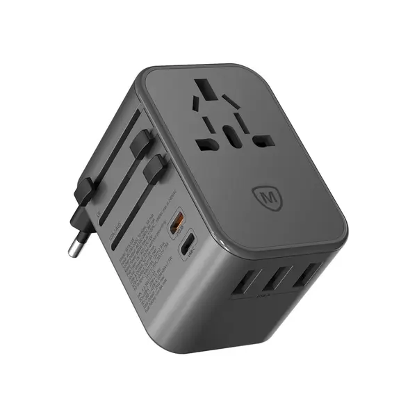 Micropack MTA-535 International Universal Travel Adapter - Grey