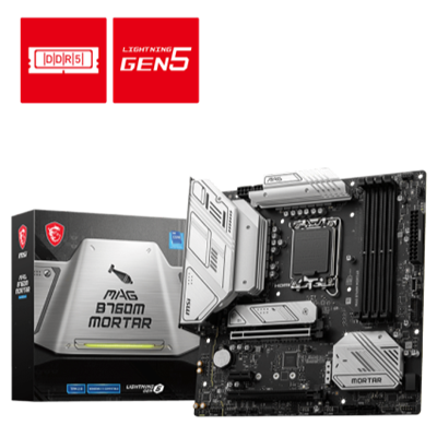 MSI MAG B760M Mortar DDR5 Intel 12/13/14th Gen microATX Motherboard