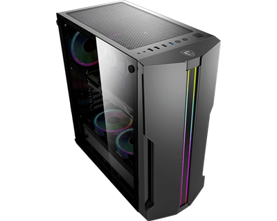 MSI MAG Laevatain 100L RGB Mid-Tower ATX Gaming Case - Black