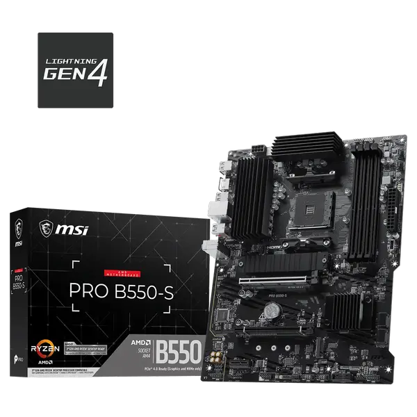 MSI Pro B550-S DDR4 AMD AM4 ATX Motherboard