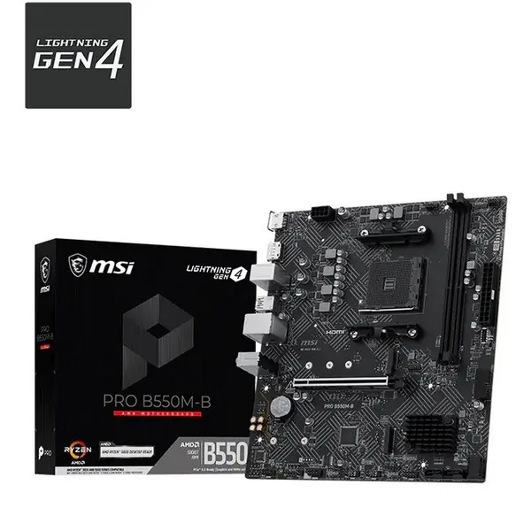 MSI Pro B550M-B DDR4 AMD AM4 microATX Motherboard
