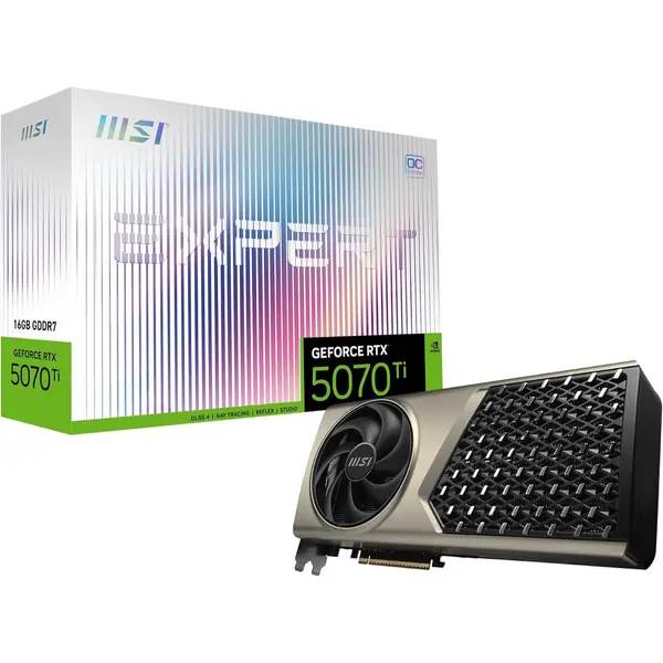 MSI Gaming RTX 5070 Ti 16G Expert OC Graphics Card (16GB GDDR7, 256-bit, Extreme Performance: 2588, DisplayPort x 3 2.1a, HDMI 2.1b, NVIDIA Blackwell Architecture)
