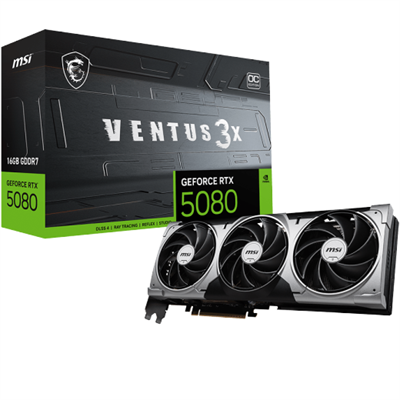 MSI GeForce RTX 5080 16GB Ventus 3X OC Graphics Card