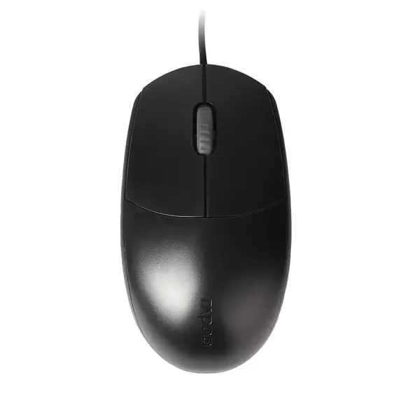 Rapoo N100 Wired Mouse, Black 3-Button USB Wired Computer Mouse for Mac PC