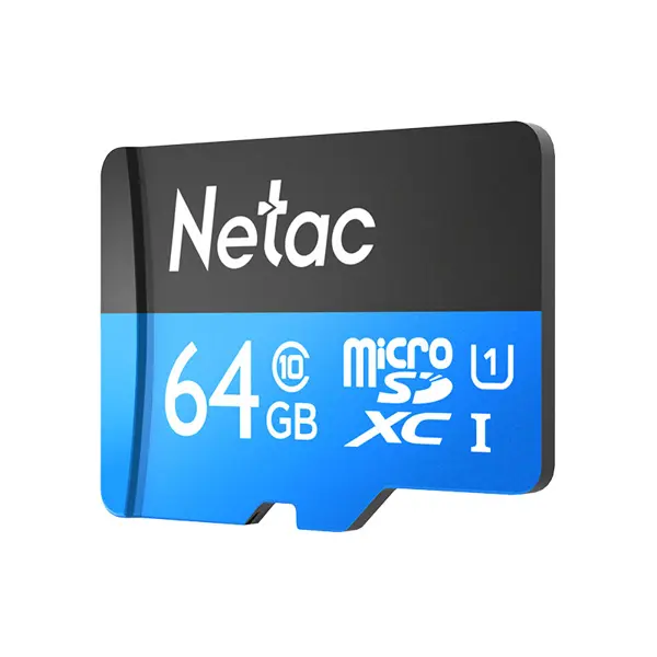 Netac P500 600x 64GB Micro SD Card, MicroSDXC Card UHS-I, 80MB/s(R), C10, U1, Full HD, Memory Card for Camera, Smartphone, Security System, Drone, Dash Cam, Gopro, Tablet